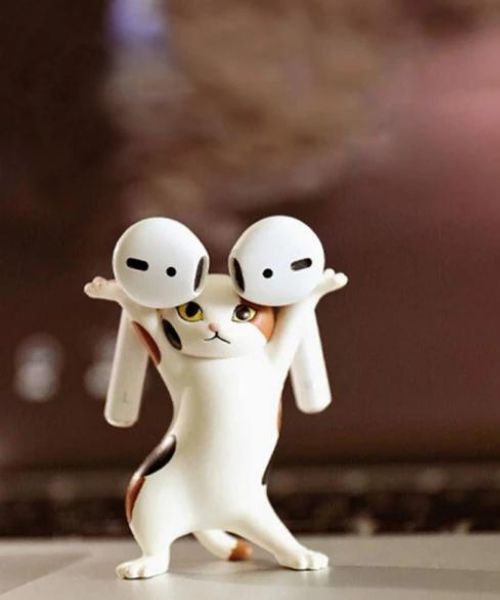 Lustige freche tanzende Katze Airpod-Halter