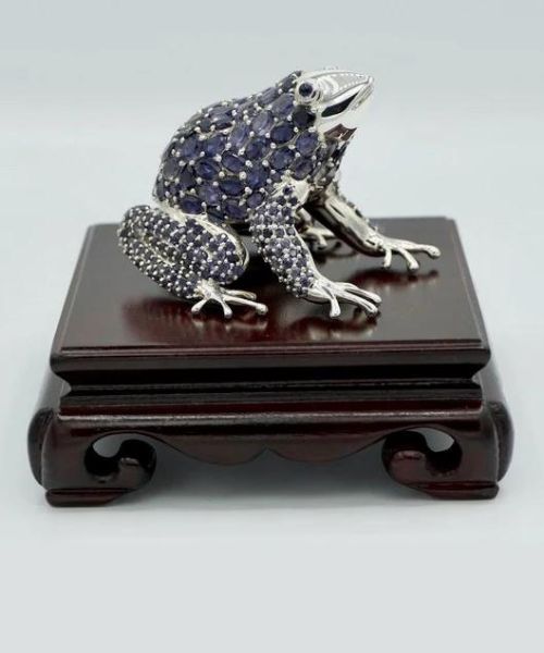 Sterling Silber Frosch Figur