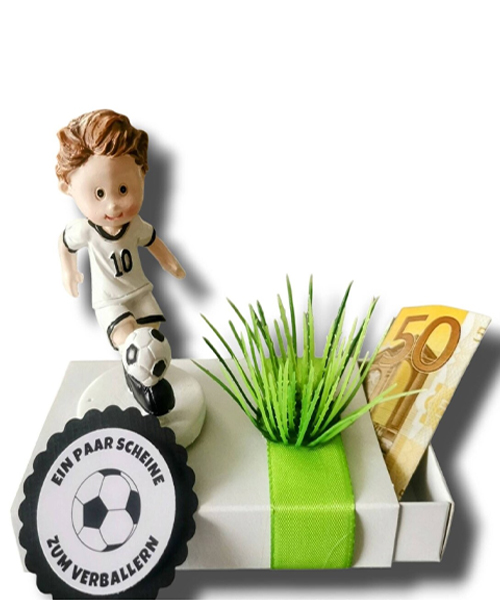 Geld Geschenk Kasten Fussballer