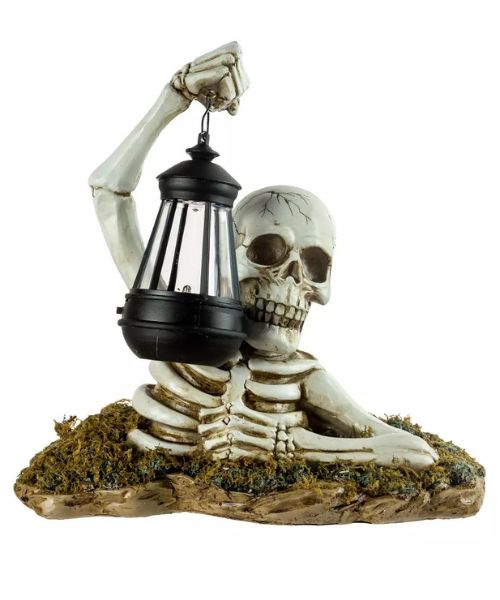Skelett Mit Grablaterne