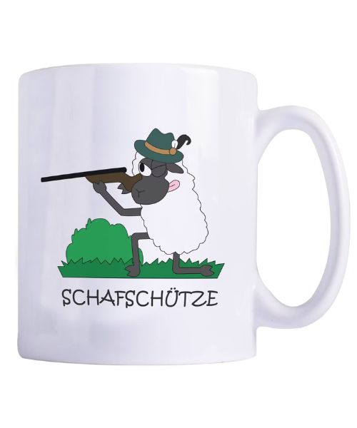Schafschütze Tasse - Skurrile Schafschützen Kaffeetasse